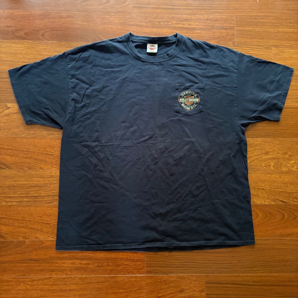 Harley Davidson Space Coast Palm Bay Florida Graphic Pocket T-Shirt Black 3XL
